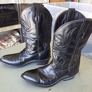 Laredo Black Western Cowboy Boots – Paris 4240 10D – Leather Vamp